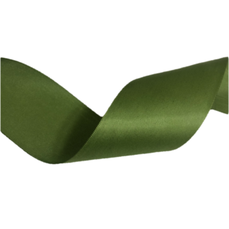 Olive green satin ribbon by metre - width 25 mm