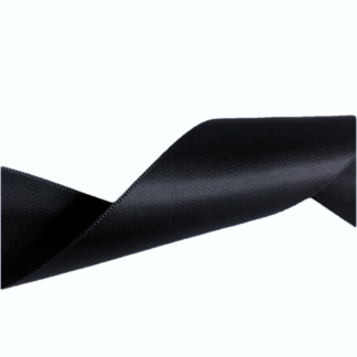 Black satin ribbon by metre - width 50 mm
