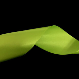 Yellowish green satin ribbon by metre - width 50 mm