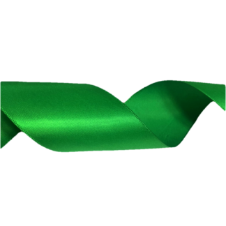 Green satin ribbon by metre - width 15 mm