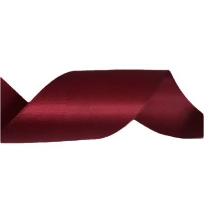 Maroon satin ribbon by metre - width 25 mm