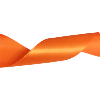 Orange satin ribbon by metre - 20 mm