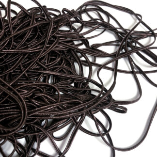 Dark brown soutache braid by metre - width 3 mm