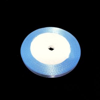 Light blue satin ribbon by roll - width 12 mm - length 22.86 metres