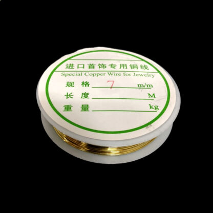 Golden-coloured metal wire by roll - diametre 0.7 mm