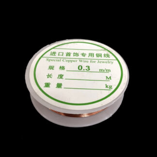 Copper-coloured metal wire by roll - diametre 0.3 mm