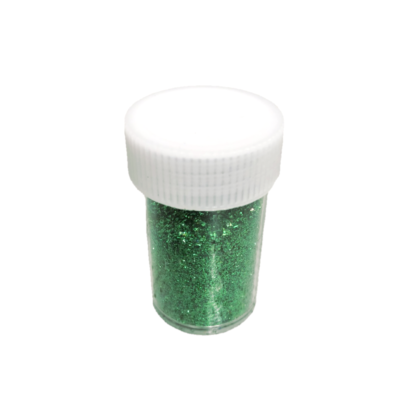 Green glitter powder - net weight 15 g
