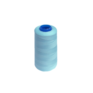 Greenish light blue stretch thread by cone - size 100 D/2