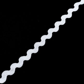 White zigzag trim ribbon by metre - width 5 mm