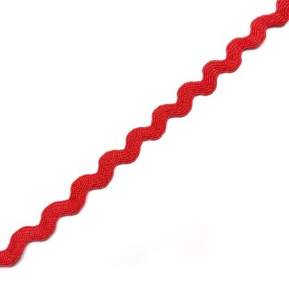 Red zigzag trim ribbon by metre - width 5 mm