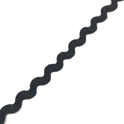 Black zigzag trim ribbon by metre - width 5 mm