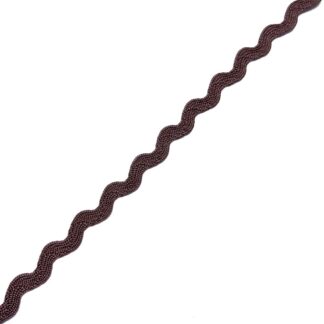 Dark brown zigzag trim ribbon by metre - width 5 mm