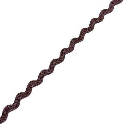 Dark brown zigzag trim ribbon by metre - width 5 mm
