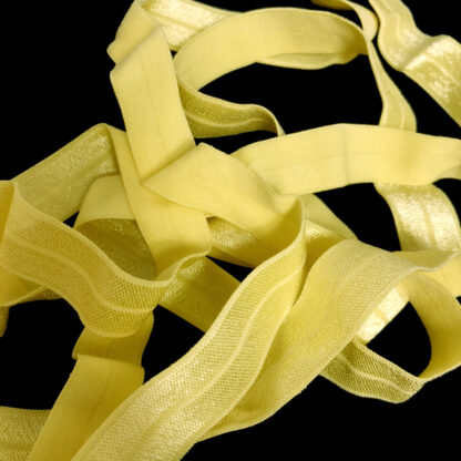 Yellow elastic ribbon by metre - width 15 mm