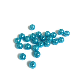 Pearly round light blue loose beads - diametre 8 mm - weight 50 g