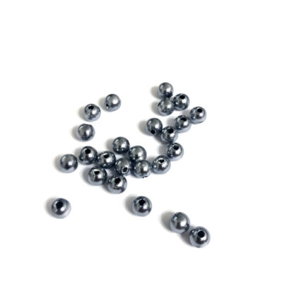 Pearly round grey loose beads - diametre 6 mm - weight 50 g