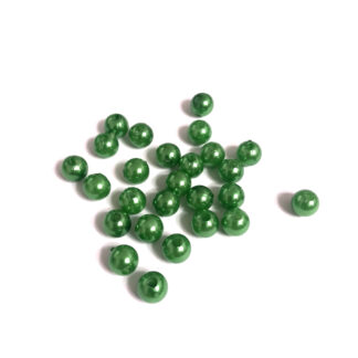 Pearly round green loose beads - diametre 8 mm - weight 50 g