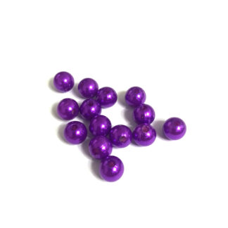 Pearly round light purple loose beads - diametre 10 mm - weight 50 g