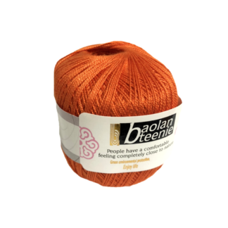 Orange crochet cotton thread - weight 50 g