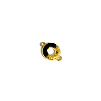 Black golden metal ring connector - size 14 x 20 mm