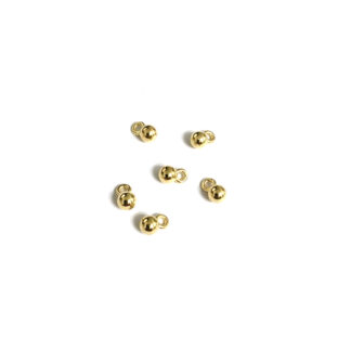 Golden metal chain end - size 4 x 7 mm - 6 pieces