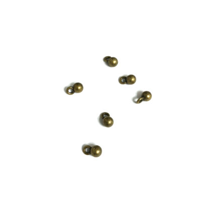 Brass metal chain end - size 4.5 x 7 mm - 6 pieces