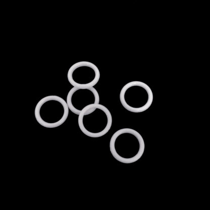 Bra strap adjustment white plastic rings - diametre 14 mm - 6 pieces