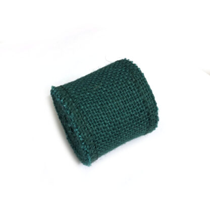 Bluish green burlap roll - width 60 mm - 2 metres