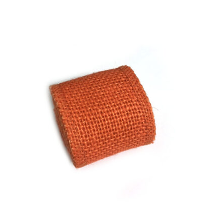 Orange burlap roll - width 60 mm - 2 metres