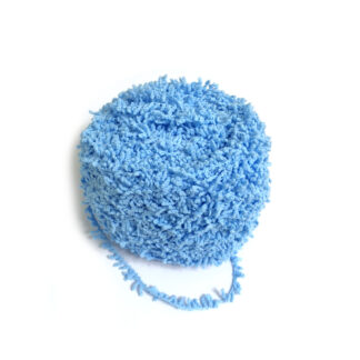 Light blue fringe yarn - width 10 mm - weight 100 g