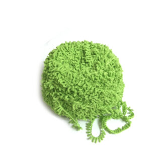 Yellowish green fringe yarn - width 10 mm - weight 100 g