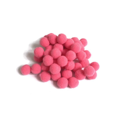 Reddish pink pompons - diametre 10 mm - 40 pieces
