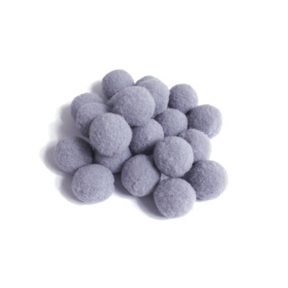 Bluish grey pompons - diametre 18 mm - 20 pieces