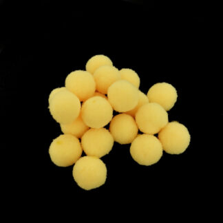 Reddish yellow pompons - diametre 18 mm - 20 pieces