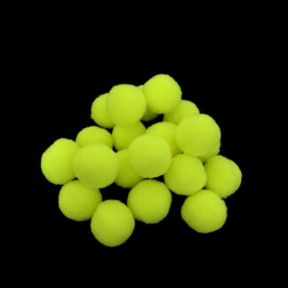 Greenish yellow pompons - diametre 18 mm - 20 pieces