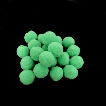 Bluish light green pompons - diametre 18 mm - 20 pieces