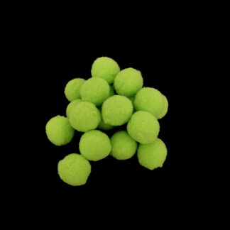 Yellowish light green pompons - diametre 18 mm - 20 pieces