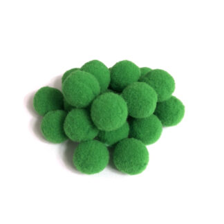 Green pompons - diametre 18 mm - 20 pieces