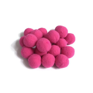 Pink pompons - diametre 18 mm - 20 pieces