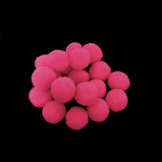 Reddish pink pompons - diametre 18 mm - 20 pieces
