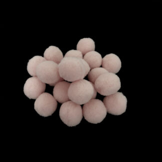 Pinkish cream pompons - diametre 18 mm - 20 pieces
