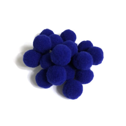 Blue pompons - diametre 18 mm - 20 pieces