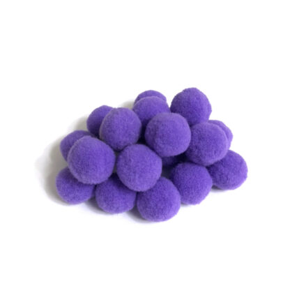 Light purple pompons - diametre 18 mm - 20 pieces