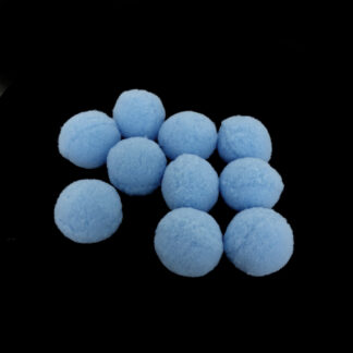 Light blue pompons - 30 mm - 10 pieces