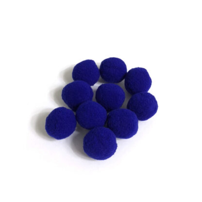Blue pompons - 30 mm - 10 pieces