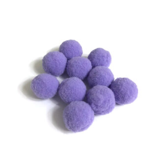 Light purple pompons - diametre 30 mm - 10 pieces