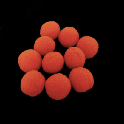 Orange pompons - 30 mm - 10 pieces