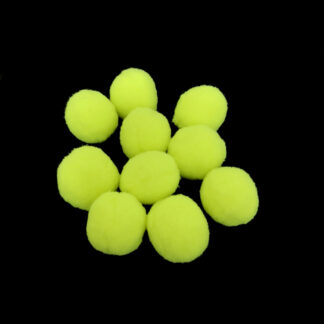 Neon yellow pompons - diametre 30 mm - 10 pieces
