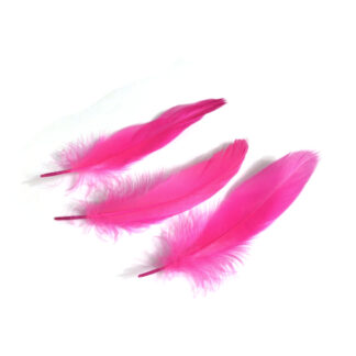 Pink feather - length 200 mm - 3 pieces