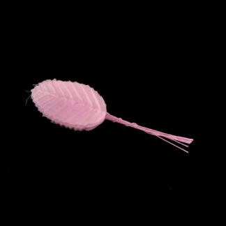 Light pink fabric leaf - size 30 x 100 mm - 10 pieces